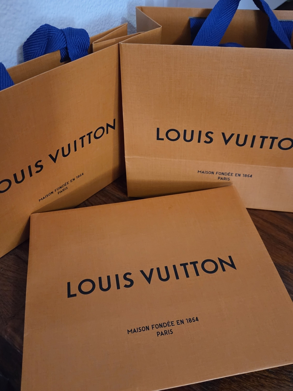 Louis Vuitton Orange and Blue Branded Gift Bags